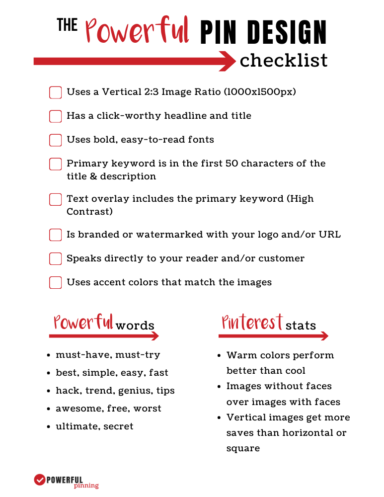 Powerful Pinning Checklist Preview